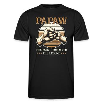 Papa Opa Vater Geschenkidee Papaw Spruch Humor - Männer Funktions-T-Shirt - Schwarz - Vorne - AI Model Male 178 dark (178cm)