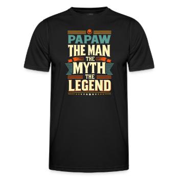 Papa Vater Opa Geschenkidee Papaw Spruch Humor - Männer Funktions-T-Shirt - Schwarz - Vorne - AI Model Male 178 dark (178cm)