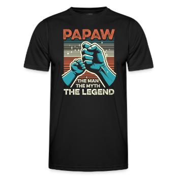 Papa Vater Opa Geschenkidee Papaw Spruch Humor - Männer Funktions-T-Shirt - Schwarz - Vorne - AI Model Male 178 dark (178cm)