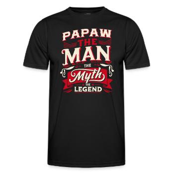 Papa Vater Opa Geschenkidee Papaw Spruch Humor - Männer Funktions-T-Shirt - Schwarz - Vorne - AI Model Male 178 dark (178cm)