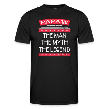 Papa Vater Opa Geschenkidee Papaw Spruch Humor - Männer Funktions-T-Shirt - Schwarz - Vorne - AI Model Male 178 dark (178cm)