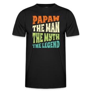Papa Vater Opa Geschenkidee Papaw Spruch Humor - Männer Funktions-T-Shirt - Schwarz - Vorne - AI Model Male 178 dark (178cm)
