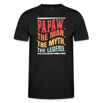 Papa Vater Opa Geschenkidee Papaw Spruch Humor - Männer Funktions-T-Shirt - Schwarz - Vorne - AI Model Male 178 dark (178cm)