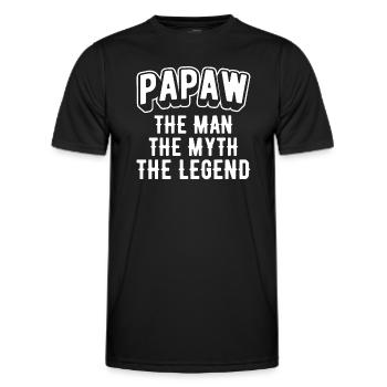 Papa Vater Opa Geschenkidee Papaw Spruch Humor - Männer Funktions-T-Shirt - Schwarz - Vorne - AI Model Male 178 dark (178cm)