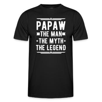 Papa Vater Opa Geschenkidee Papaw Spruch Humor - Männer Funktions-T-Shirt - Schwarz - Vorne - AI Model Male 178 dark (178cm)