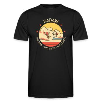 Papa Vater Opa Geschenkidee Papaw Spruch Humor - Männer Funktions-T-Shirt - Schwarz - Vorne - AI Model Male 178 dark (178cm)