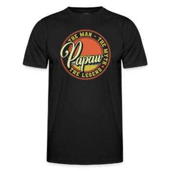 Papa Vater Opa Geschenkidee Papaw Spruch Humor - Männer Funktions-T-Shirt - Schwarz - Vorne - AI Model Male 178 dark (178cm)