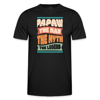 Papa Vater Opa Geschenkidee Papaw Spruch Humor - Männer Funktions-T-Shirt - Schwarz - Vorne - AI Model Male 178 dark (178cm)