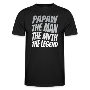 Papa Vater Opa Geschenkidee Papaw Spruch Retro - Männer Funktions-T-Shirt - Schwarz - Vorne - AI Model Male 178 dark (178cm)