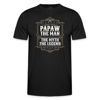 Papa Vater Opa Geschenkidee Papaw Spruch Retro - Männer Funktions-T-Shirt - Schwarz - Vorne - AI Model Male 178 dark (178cm)