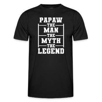 Papa Vater Opa Geschenkidee Papaw Spruch Retro - Männer Funktions-T-Shirt - Schwarz - Vorne - AI Model Male 178 dark (178cm)