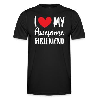 Paare Liebe Herz Freund Geschenkidee Beziehung - Männer Funktions-T-Shirt - Schwarz - Vorne - AI Model Male 178 dark (178cm)