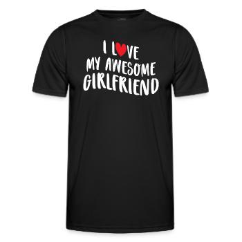 Paare Liebe Herz Freund Geschenkidee Beziehung - Männer Funktions-T-Shirt - Schwarz - Vorne - AI Model Male 178 dark (178cm)