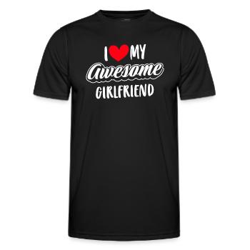 Paare Liebe Herz Freund Geschenkidee Beziehung - Männer Funktions-T-Shirt - Schwarz - Vorne - AI Model Male 178 dark (178cm)