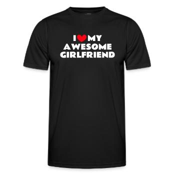 Paare Liebe Herz Freund Geschenkidee Beziehung - Männer Funktions-T-Shirt - Schwarz - Vorne - AI Model Male 178 dark (178cm)