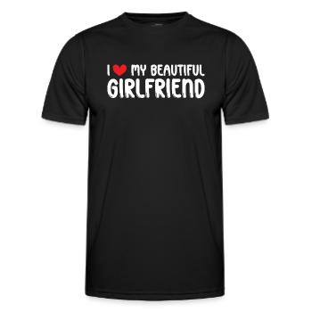 Paare Liebe Herz Freund Geschenkidee Beziehung - Männer Funktions-T-Shirt - Schwarz - Vorne - AI Model Male 178 dark (178cm)