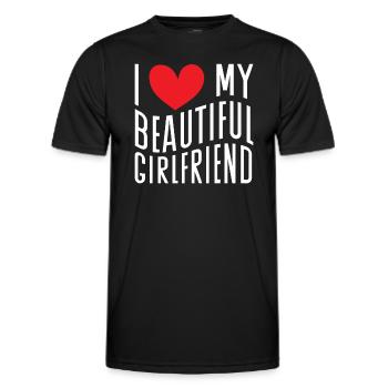 Paare Liebe Herz Freund Geschenkidee Beziehung - Männer Funktions-T-Shirt - Schwarz - Vorne - AI Model Male 178 dark (178cm)