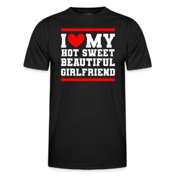 Paare Liebe Herz Freund Geschenkidee Beziehung - Männer Funktions-T-Shirt - Schwarz - Vorne - AI Model Male 178 dark (178cm)