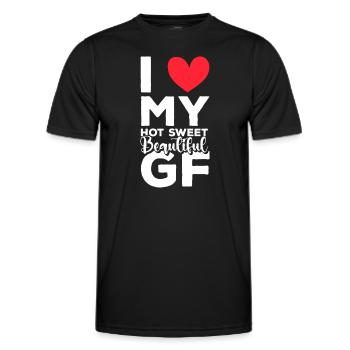 Paare Liebe Herz Freund Geschenkidee Beziehung - Männer Funktions-T-Shirt - Schwarz - Vorne - AI Model Male 178 dark (178cm)