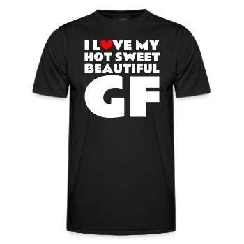 Paare Liebe Herz Freund Geschenkidee Beziehung - Männer Funktions-T-Shirt - Schwarz - Vorne - AI Model Male 178 dark (178cm)