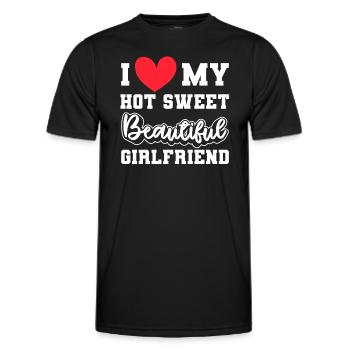 Paare Liebe Herz Freund Geschenkidee Beziehung - Männer Funktions-T-Shirt - Schwarz - Vorne - AI Model Male 178 dark (178cm)