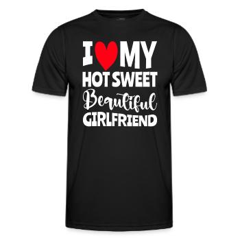 Paare Liebe Herz Freund Geschenkidee Beziehung - Männer Funktions-T-Shirt - Schwarz - Vorne - AI Model Male 178 dark (178cm)