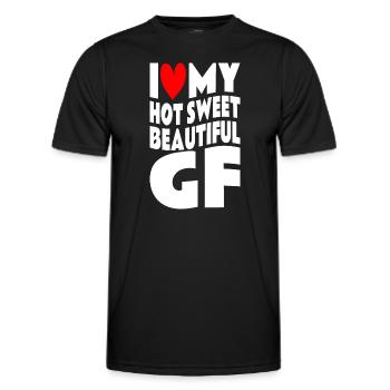 Paare Liebe Herz Freund Geschenkidee Beziehung - Männer Funktions-T-Shirt - Schwarz - Vorne - AI Model Male 178 dark (178cm)