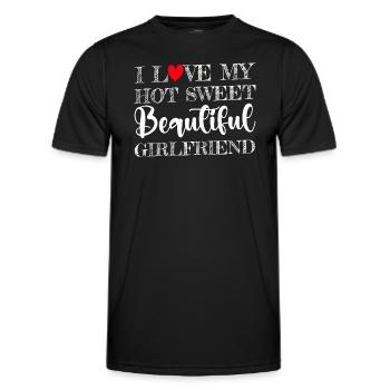 Paare Liebe Herz Freund Geschenkidee Beziehung - Männer Funktions-T-Shirt - Schwarz - Vorne - AI Model Male 178 dark (178cm)