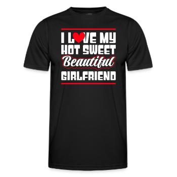 Paare Liebe Herz Freund Geschenkidee Beziehung - Männer Funktions-T-Shirt - Schwarz - Vorne - AI Model Male 178 dark (178cm)