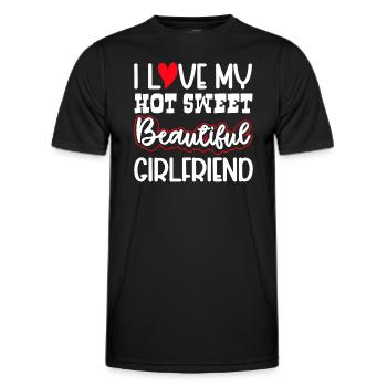 Paare Liebe Herz Freund Geschenkidee Beziehung - Männer Funktions-T-Shirt - Schwarz - Vorne - AI Model Male 178 dark (178cm)