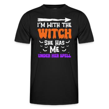 Halloween Men Costume Humor Funny Saying Outfit - Men's Functional T-Shirt - black - Front - AI Model Male 178 dark (178cm)