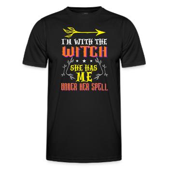 Halloween Men Costume Humor Funny Saying Outfit - Men's Functional T-Shirt - black - Front - AI Model Male 178 dark (178cm)
