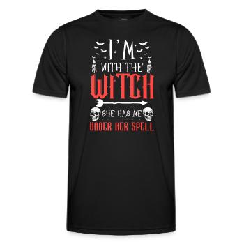 Halloween Men Costume Humor Funny Saying Outfit - Men's Functional T-Shirt - black - Front - AI Model Male 178 dark (178cm)