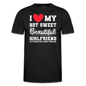 Ich Liebe Meine Freundin Paare Freund Geschenkidee - Männer Funktions-T-Shirt - Schwarz - Vorne - AI Model Male 178 dark (178cm)