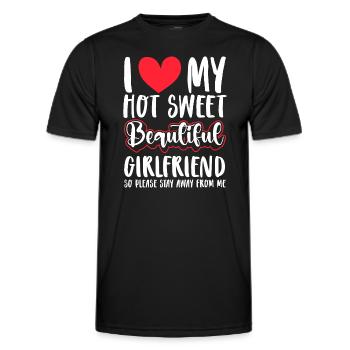 Ich Liebe Meine Freundin Paare Freund Geschenkidee - Männer Funktions-T-Shirt - Schwarz - Vorne - AI Model Male 178 dark (178cm)