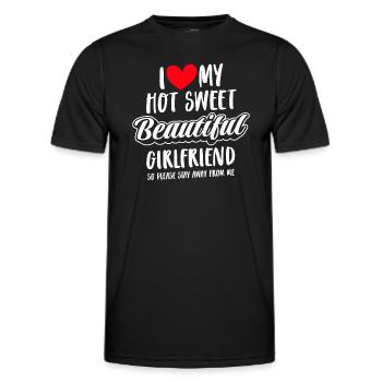 Ich Liebe Meine Freundin Paare Freund Geschenkidee - Männer Funktions-T-Shirt - Schwarz - Vorne - AI Model Male 178 dark (178cm)