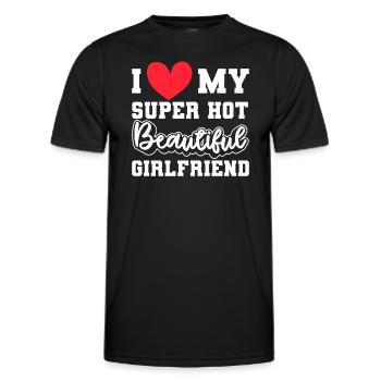 Ich Liebe Meine Freundin Paare Freund Geschenkidee - Männer Funktions-T-Shirt - Schwarz - Vorne - AI Model Male 178 dark (178cm)