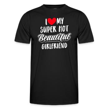 Ich Liebe Meine Freundin Paare Freund Geschenkidee - Männer Funktions-T-Shirt - Schwarz - Vorne - AI Model Male 178 dark (178cm)
