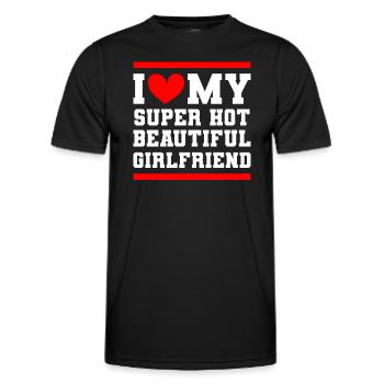 Ich Liebe Meine Freundin Paare Freund Geschenkidee - Männer Funktions-T-Shirt - Schwarz - Vorne - AI Model Male 178 dark (178cm)
