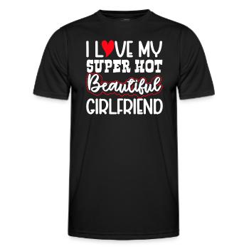 Ich Liebe Meine Freundin Paare Freund Geschenkidee - Männer Funktions-T-Shirt - Schwarz - Vorne - AI Model Male 178 dark (178cm)