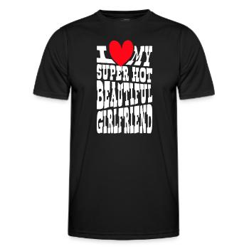 Ich Liebe Meine Freundin Paare Freund Geschenkidee - Männer Funktions-T-Shirt - Schwarz - Vorne - AI Model Male 178 dark (178cm)