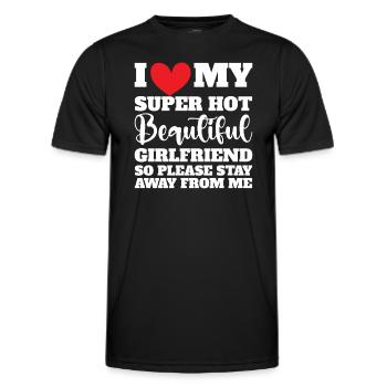 Ich Liebe Meine Freundin Paare Freund Geschenkidee - Männer Funktions-T-Shirt - Schwarz - Vorne - AI Model Male 178 dark (178cm)
