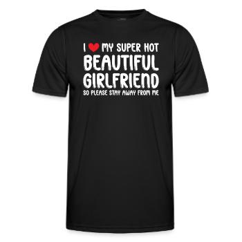 Ich Liebe Meine Freundin Paare Freund Geschenkidee - Männer Funktions-T-Shirt - Schwarz - Vorne - AI Model Male 178 dark (178cm)