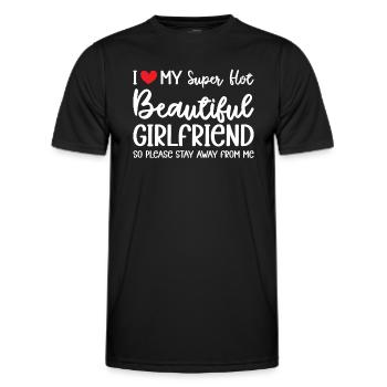 Ich Liebe Meine Freundin Paare Freund Geschenkidee - Männer Funktions-T-Shirt - Schwarz - Vorne - AI Model Male 178 dark (178cm)