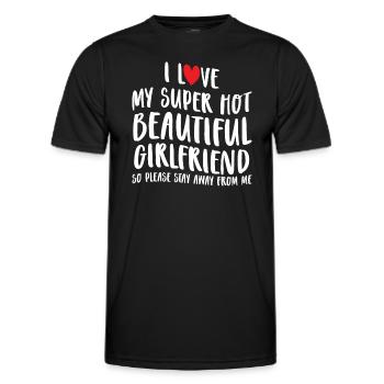 Ich Liebe Meine Freundin Paare Freund Geschenkidee - Männer Funktions-T-Shirt - Schwarz - Vorne - AI Model Male 178 dark (178cm)