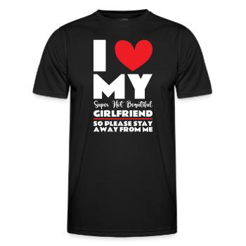 Ich Liebe Meine Freundin Paare Freund Geschenkidee - Männer Funktions-T-Shirt - Schwarz - Vorne - AI Model Male 178 dark (178cm)