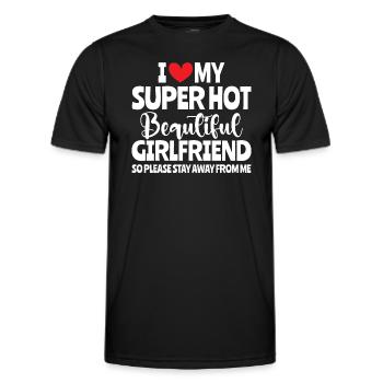 Ich Liebe Meine Freundin Paare Freund Geschenkidee - Männer Funktions-T-Shirt - Schwarz - Vorne - AI Model Male 178 dark (178cm)