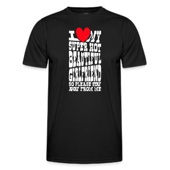 Ich Liebe Meine Freundin Paare Freund Geschenkidee - Männer Funktions-T-Shirt - Schwarz - Vorne - AI Model Male 178 dark (178cm)