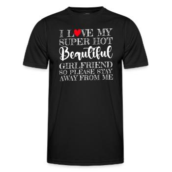 Ich Liebe Meine Freundin Paare Freund Geschenkidee - Männer Funktions-T-Shirt - Schwarz - Vorne - AI Model Male 178 dark (178cm)