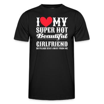 Ich Liebe Meine Freundin Paare Freund Geschenkidee - Männer Funktions-T-Shirt - Schwarz - Vorne - AI Model Male 178 dark (178cm)